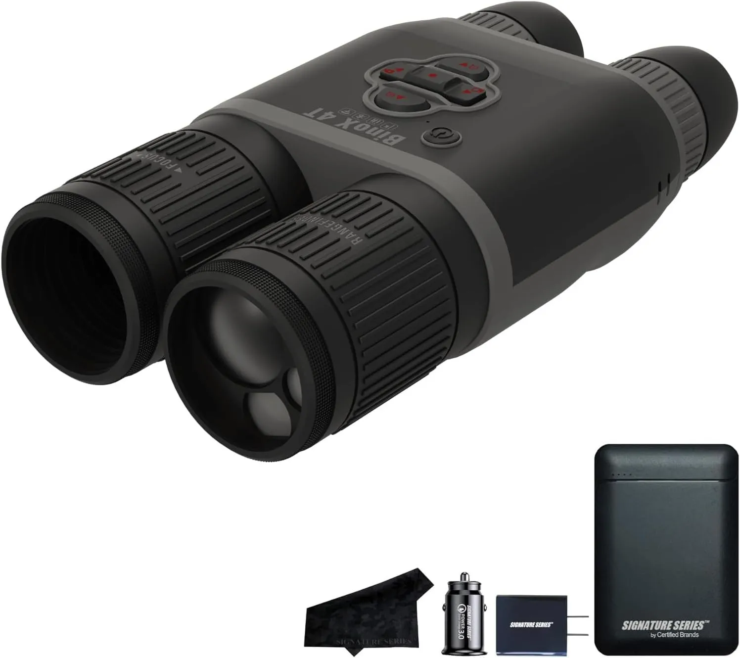 ATN BionX 4T 640 Thermal Binocular with Gen 4 640x480, 60Hz, <25 mK Sensor | 1.5-15x Magnification | Built-in Laser Rangefinder, Live Streaming Capable | Exclusive Signature Series Power Kit