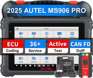 Autel MaxiSys MS906 Pro, 2025 Top OBD2 Bidirectional Diagnostic Scanner with ECU Coding, Up of MS906BT MP900BT MK900 MX900, 36  Service, CAN FD/DoIP, Auto Scan 2.0 & Cloud Support, Same as MK906 Pro