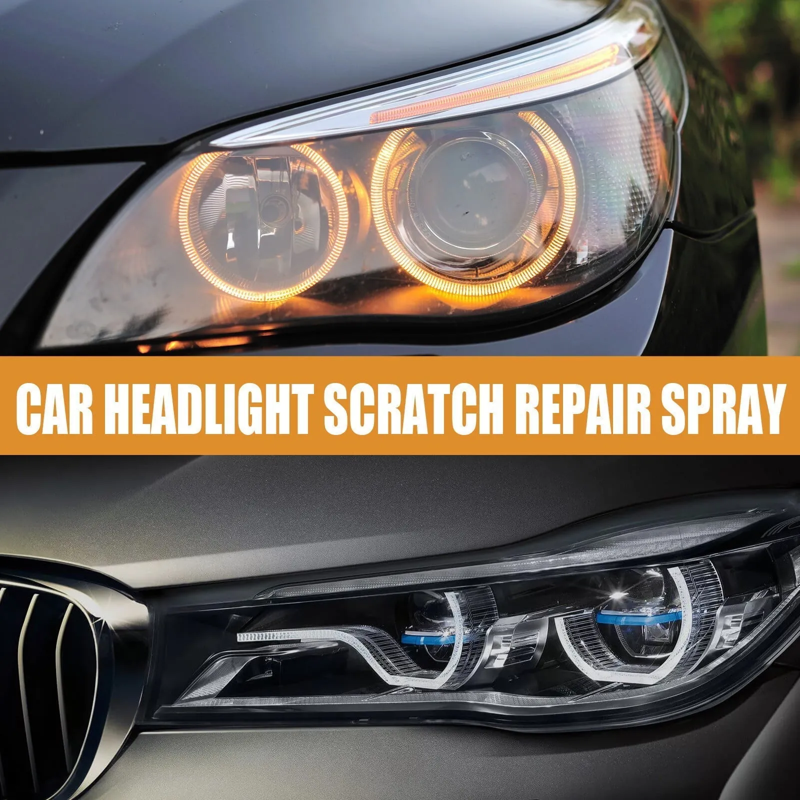 Auto Headlight Restoration Liquid, Car Headlight Scratch Restoring Fluid Headlight Repair Polish Cleaner for Polishing, Restoring Dull Yellow Headlamp 100ml