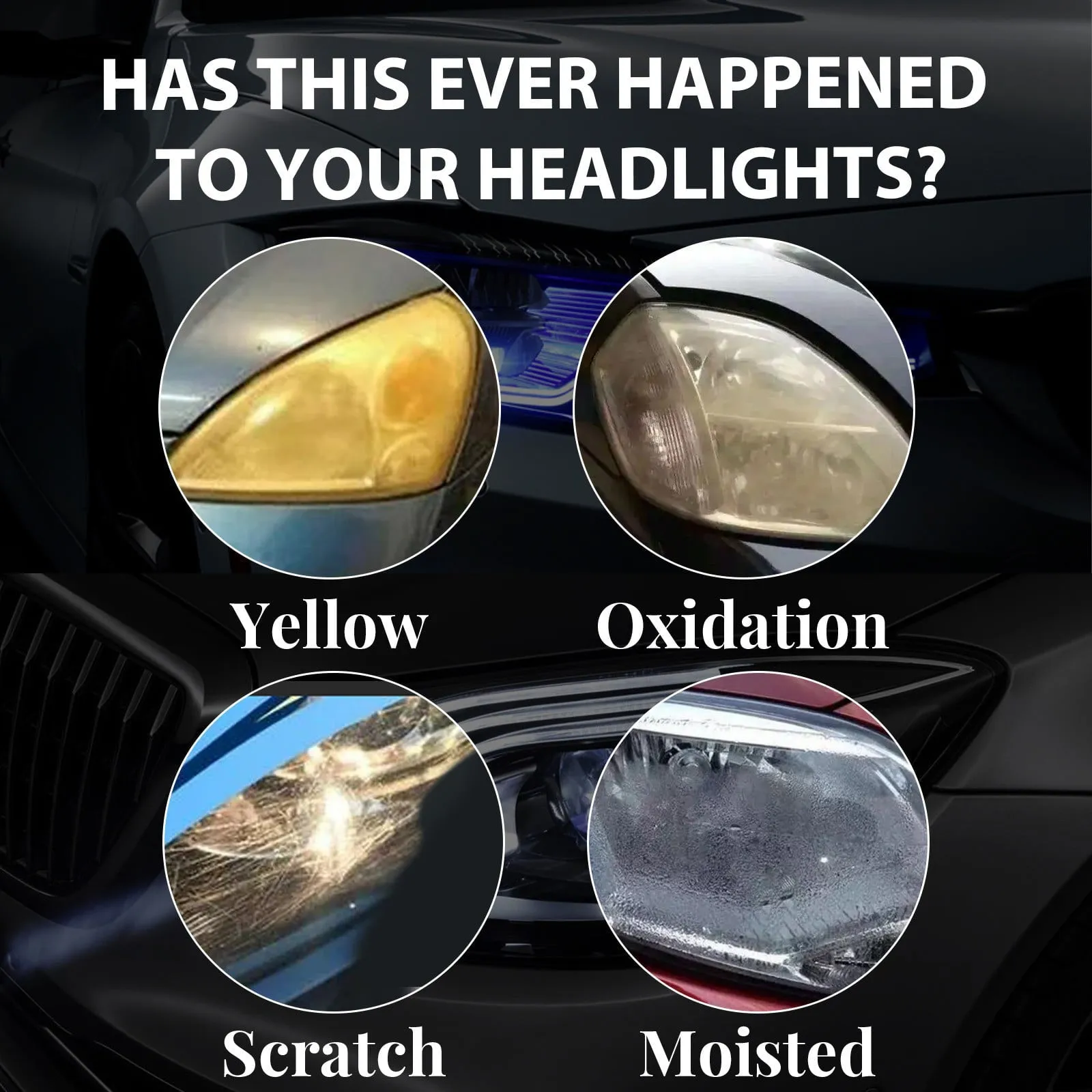 Auto Headlight Restoration Liquid, Car Headlight Scratch Restoring Fluid Headlight Repair Polish Cleaner for Polishing, Restoring Dull Yellow Headlamp 100ml