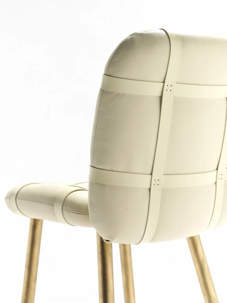 Avion Leather Stool by Fasem