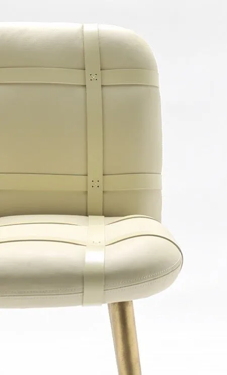 Avion Leather Stool by Fasem