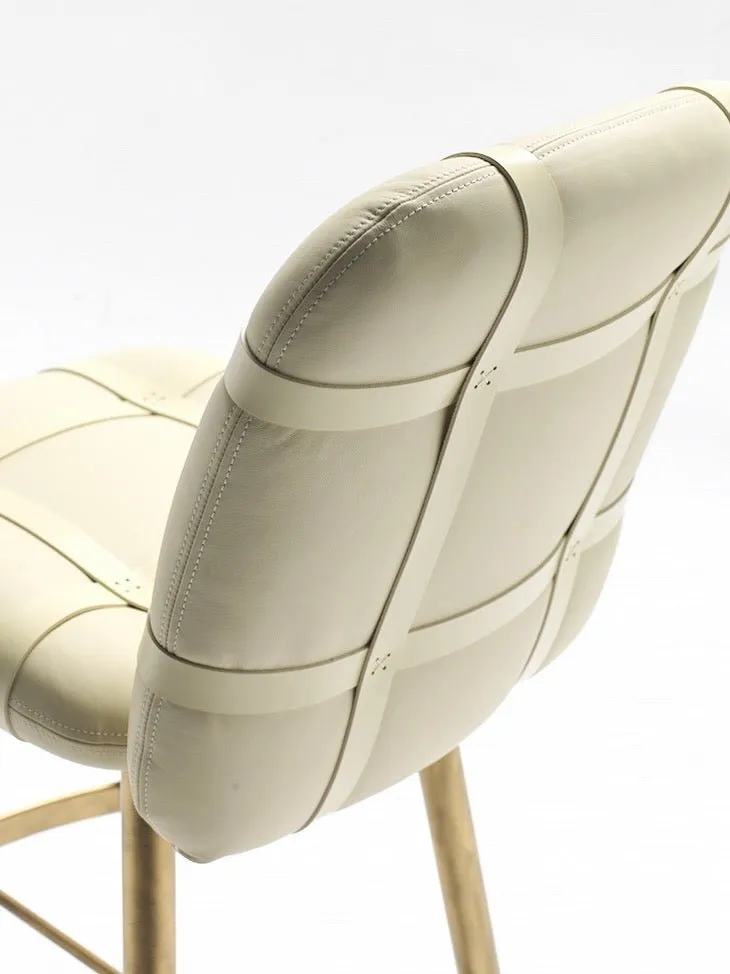 Avion Leather Stool by Fasem