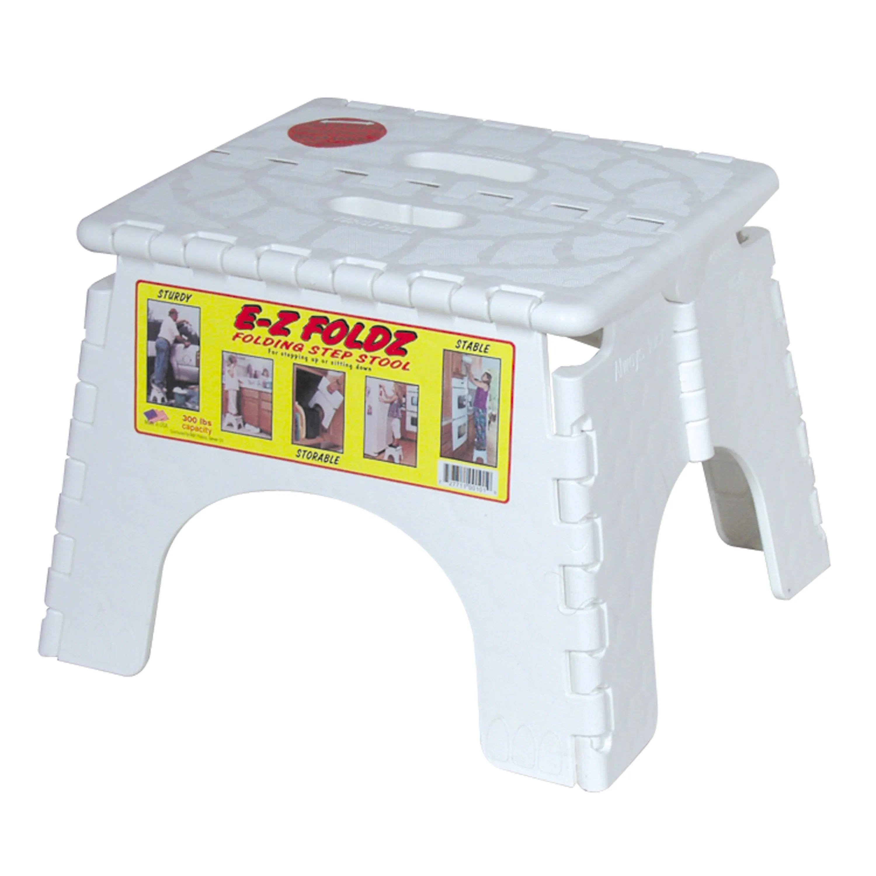 B & R Plastics 101-6Y-YELLOW E-Z Foldz Step Stool - 9", Yellow