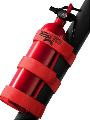Badass Moto for Jeep Fire Extinguisher Mount, Fits Jeep Gladiator Fire Extinguisher Holder for Jeep Wrangler 1965-2024 JL JK JKU TJ CJ - No Tool Install for Roll Bar Jeep Accessories, Jeep Gifts, Red