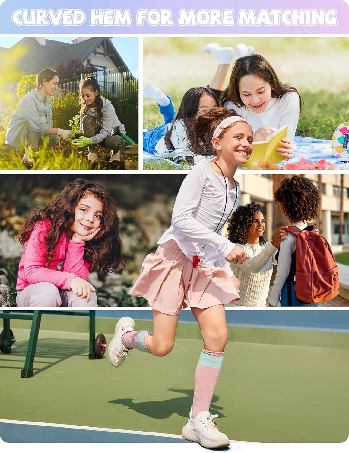 baleaf Girl's Sun Shirt UPF50 UV Protection Long Sleeve Kids SPF Athletic Hoodie Rash Guard Tops Clothing
