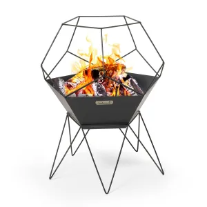 Barbecook Jura Outdoor fire Pit for Garden and Terrace, Geometric, Lacquered Steel, 42.5 x 42.5 x 70 cm