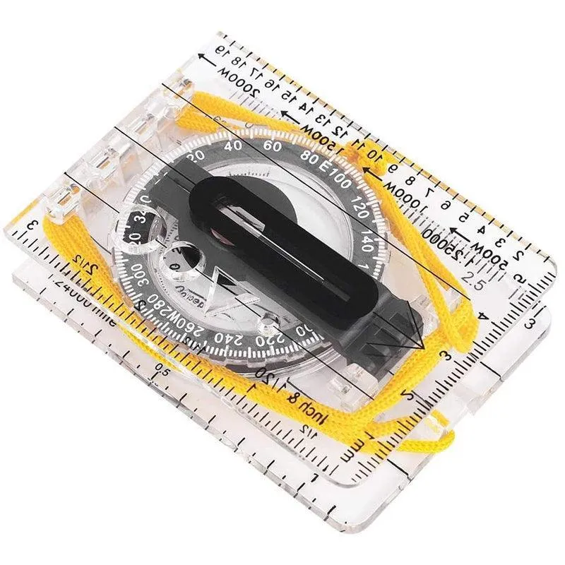 Baseplate Pocket Compass Military Orienteering Hiking Camping Maps Lensatic Army