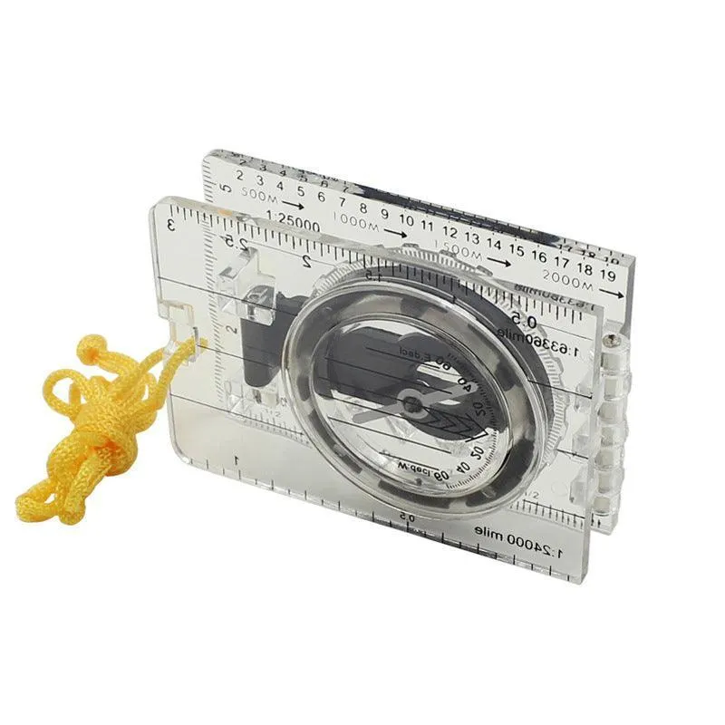 Baseplate Pocket Compass Military Orienteering Hiking Camping Maps Lensatic Army