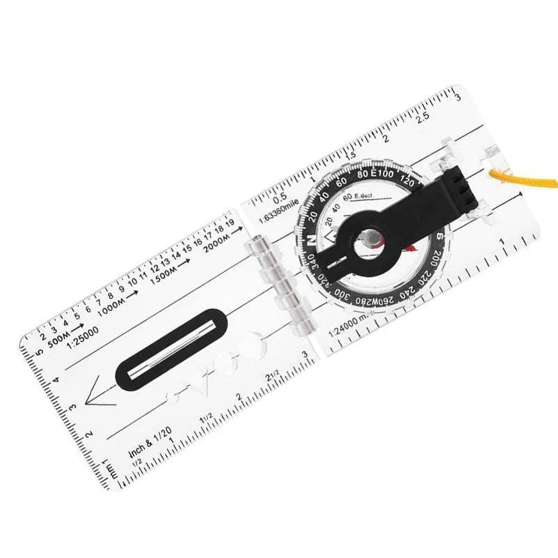 Baseplate Pocket Compass Military Orienteering Hiking Camping Maps Lensatic Army