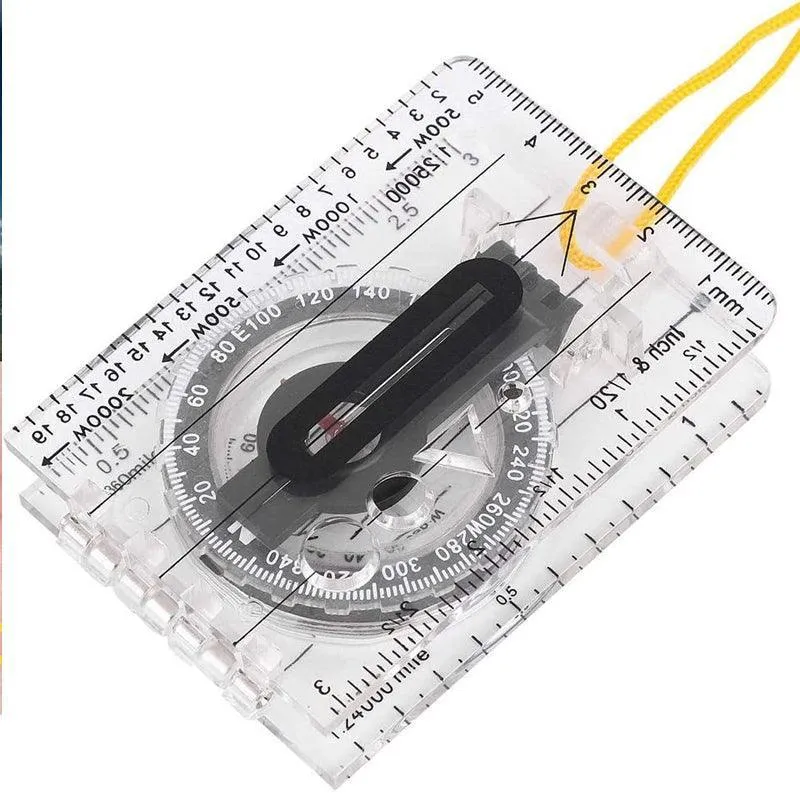 Baseplate Pocket Compass Military Orienteering Hiking Camping Maps Lensatic Army
