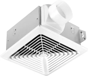 Bathroom Exhaust Fan 70CFM 1.5Sone, Quiet Bath Fan with 3inch duct for Bathroom Ceiling, Energy-Saving Household Ventilation Fan,Ceiling or Wall Mounted, Classic White Grille (70CFM)