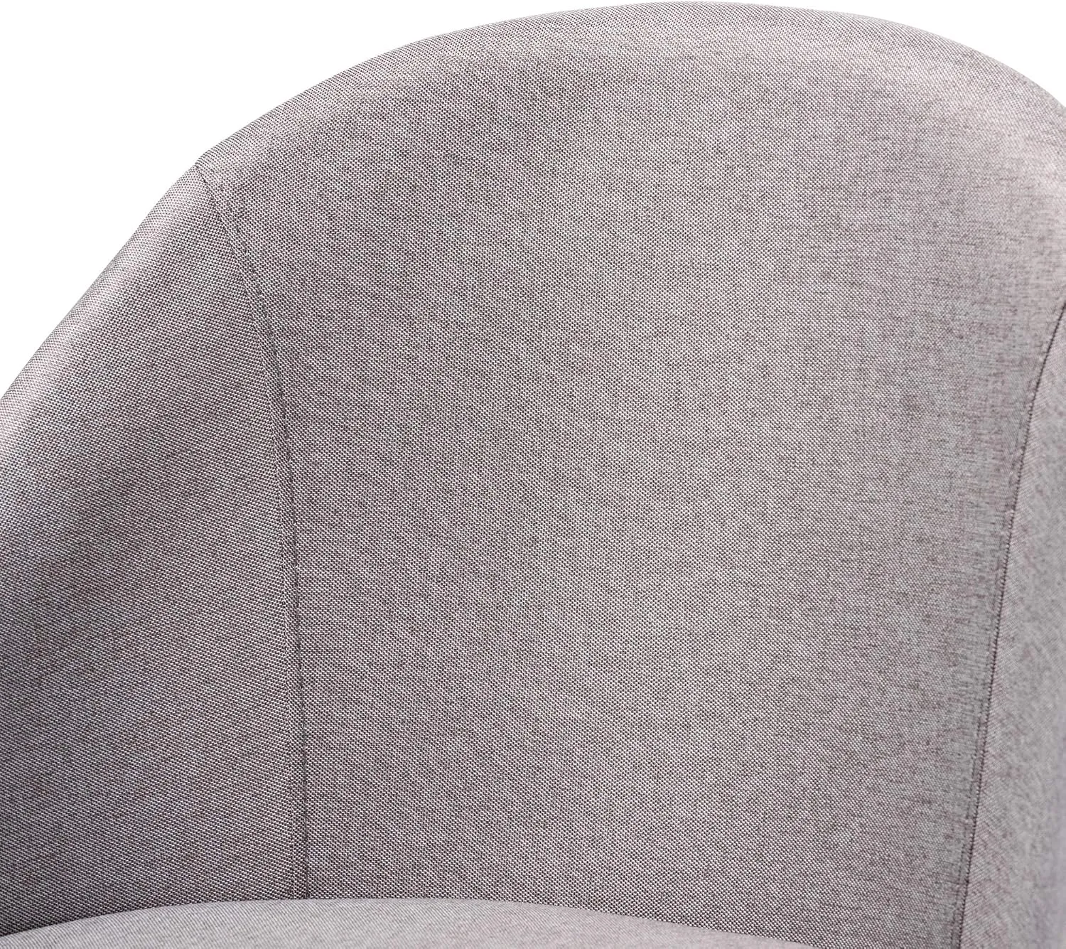 Baxton Studio Carra Mid-Century Modern Grey Fabric Upholstered Walnut-Finished Wood Swivel Counter Stool