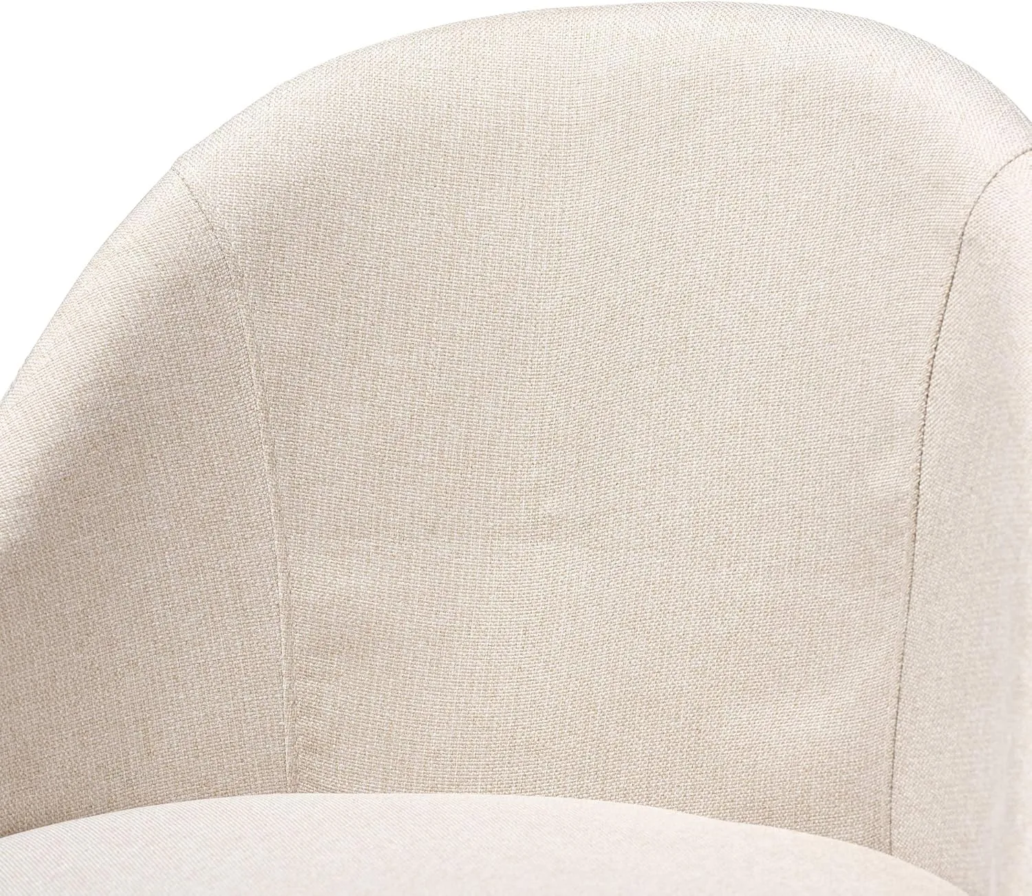 Baxton Studio Carra Mid-Century Modern Light Beige Fabric Upholstered Walnut-Finished Wood Swivel Counter Stool