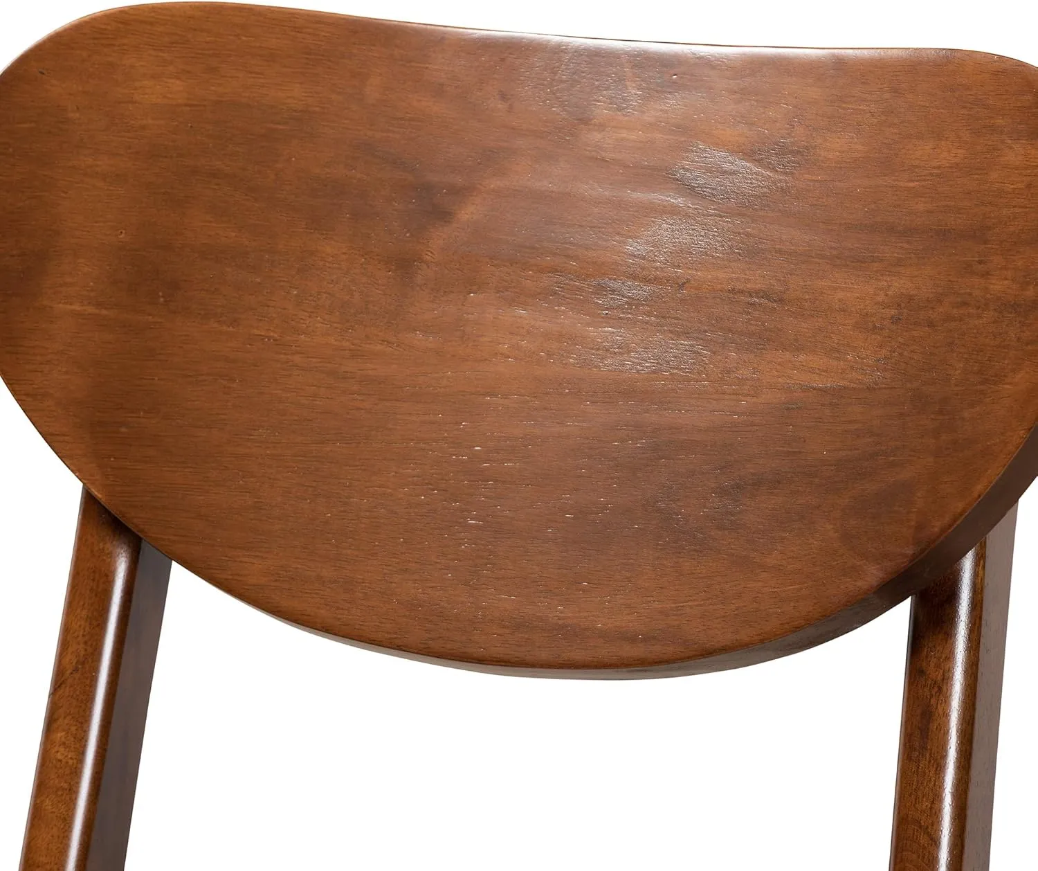 Baxton Studio Katya Mid-Century Modern Grey Fabric Upholstered and Walnut Brown Finished Wood 2-Piece Bar Stool Set