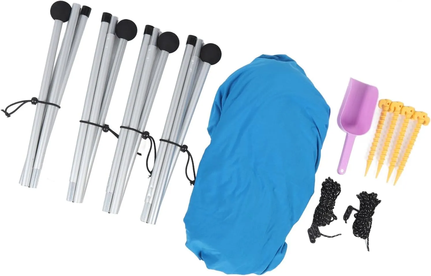 Beach Crib, 4 Poles Stable Sun Shelter Beach Store for Picnics for Picnics (210 * 200 * 150CM)