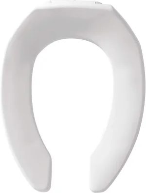 Bemis 1955SSTFR 000 Toilet Seat Elongated Open Front Less Cover, White
