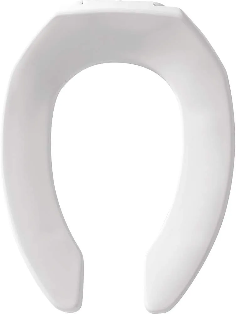 Bemis 1955SSTFR 000 Toilet Seat Elongated Open Front Less Cover, White
