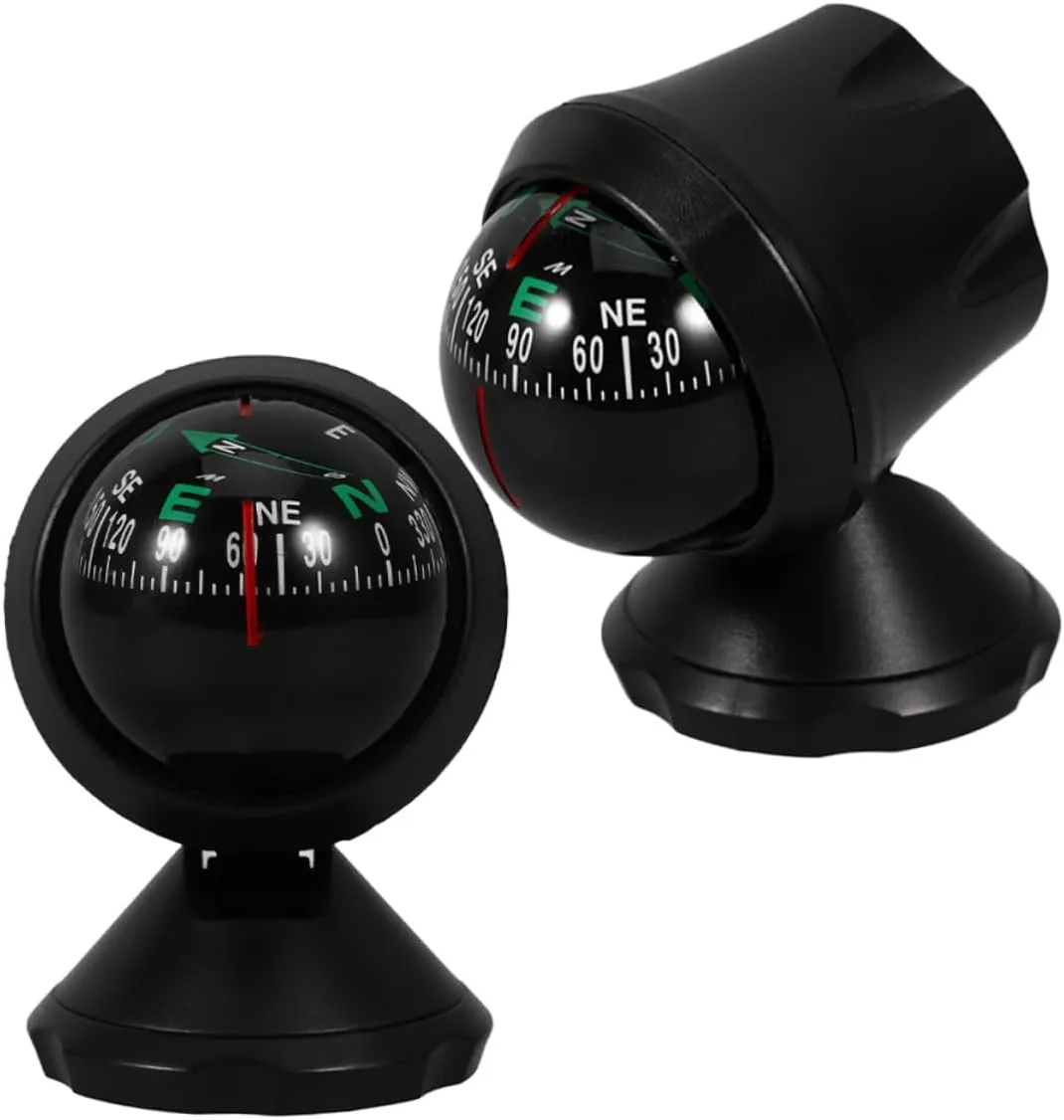BESTOYARD 2Pcs Compact Auto Compass for Car Dashboard High Precision Mini Compass Sturdy Design for Vehicle Navigation for Outdoor Enthusiasts