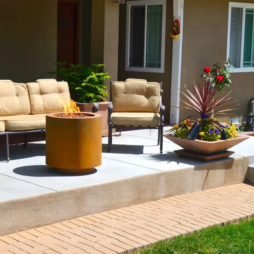 Beverly Round Fire Pit- Corten Steel