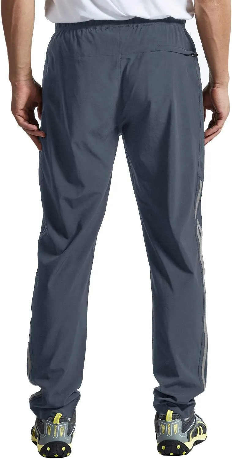 BGOWATU Men's Sweatpants Zipper Pockets Lightweight Exercise Pants Running Workout Sports