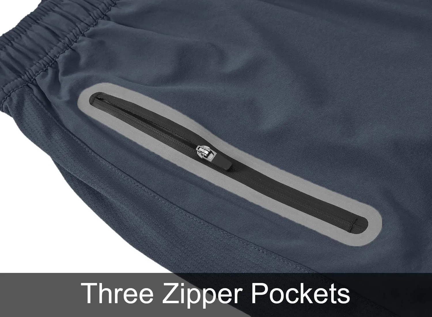 BGOWATU Men's Sweatpants Zipper Pockets Lightweight Exercise Pants Running Workout Sports