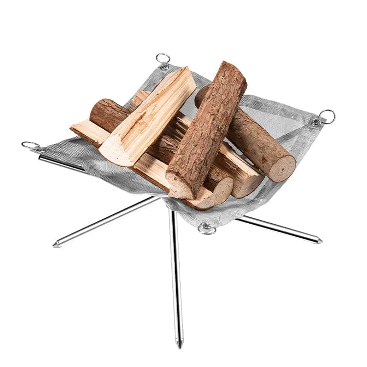 BlazeRack™ - The Collapsible Steel Mesh Outdoor Fire Pit