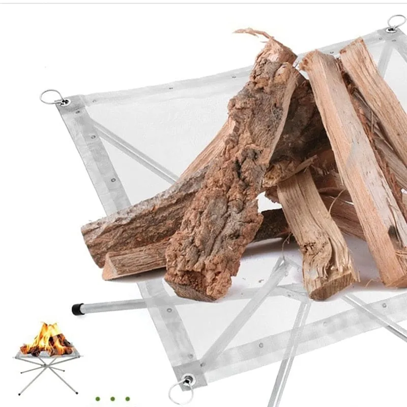 BlazeRack™ - The Collapsible Steel Mesh Outdoor Fire Pit
