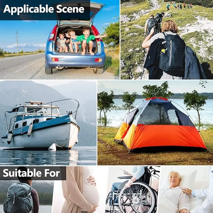 BLIKA U Shaped XL Portable Toilet for Camping, 400LBS Portable Folding Toilet for Adult, XL Stainless Steel Portable Toilet, Truck Toilet Portable