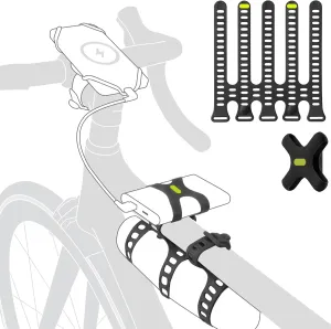 BONE Bike Phone Charger Kit Plus, Adjustable Strap with Power Bank Mount, Scratch-Free Silicone Strap for Water Bottle & Speaker, Quick Setup Holder for Most Portable Chargers