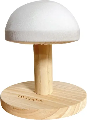Bra Wooden Ironing Board Mini Iron Padded Sleeve Pillow Board Stool with Round Base for Small Table top Pressing pad ham, Long-7.1 Inch, (DLIB50-BEIGE)