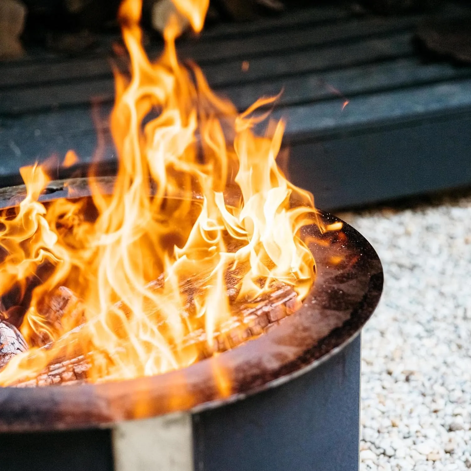 Breeo Smokeless FIrePit (X Series 19, Corten Steel) - 22.1" Smokeless Fire Pit for Outside - 47 lbs - Ideal for Families - Compatible with Wide Range of Breeo Accessories - Gifts for Dad