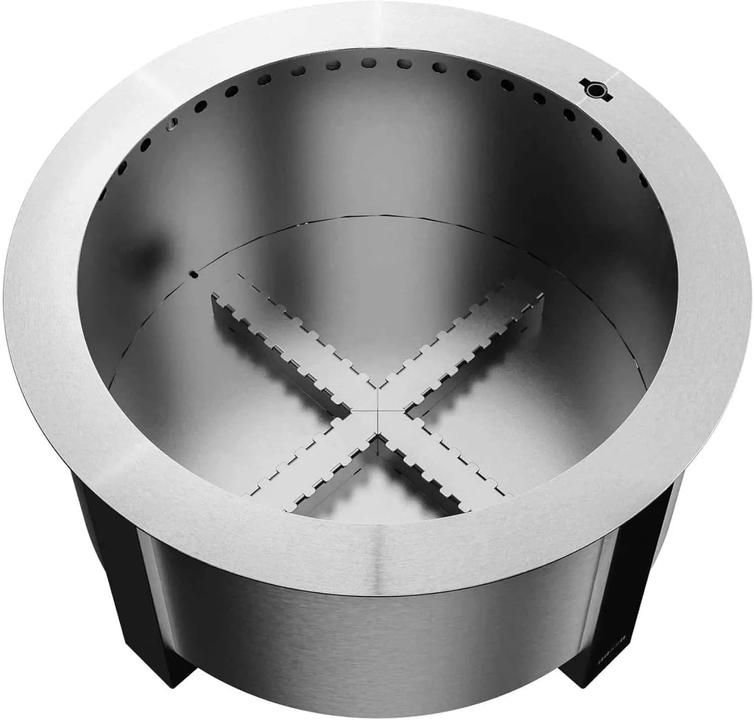Breeo Smokeless FIrePit (X Series 24, Stainless Steel) - 27.5" Smokeless Fire Pit for Outside - 62 lbs | Ideal for Families - Compatible w/Wide Range of Breeo Accessories - Gifts for Dad