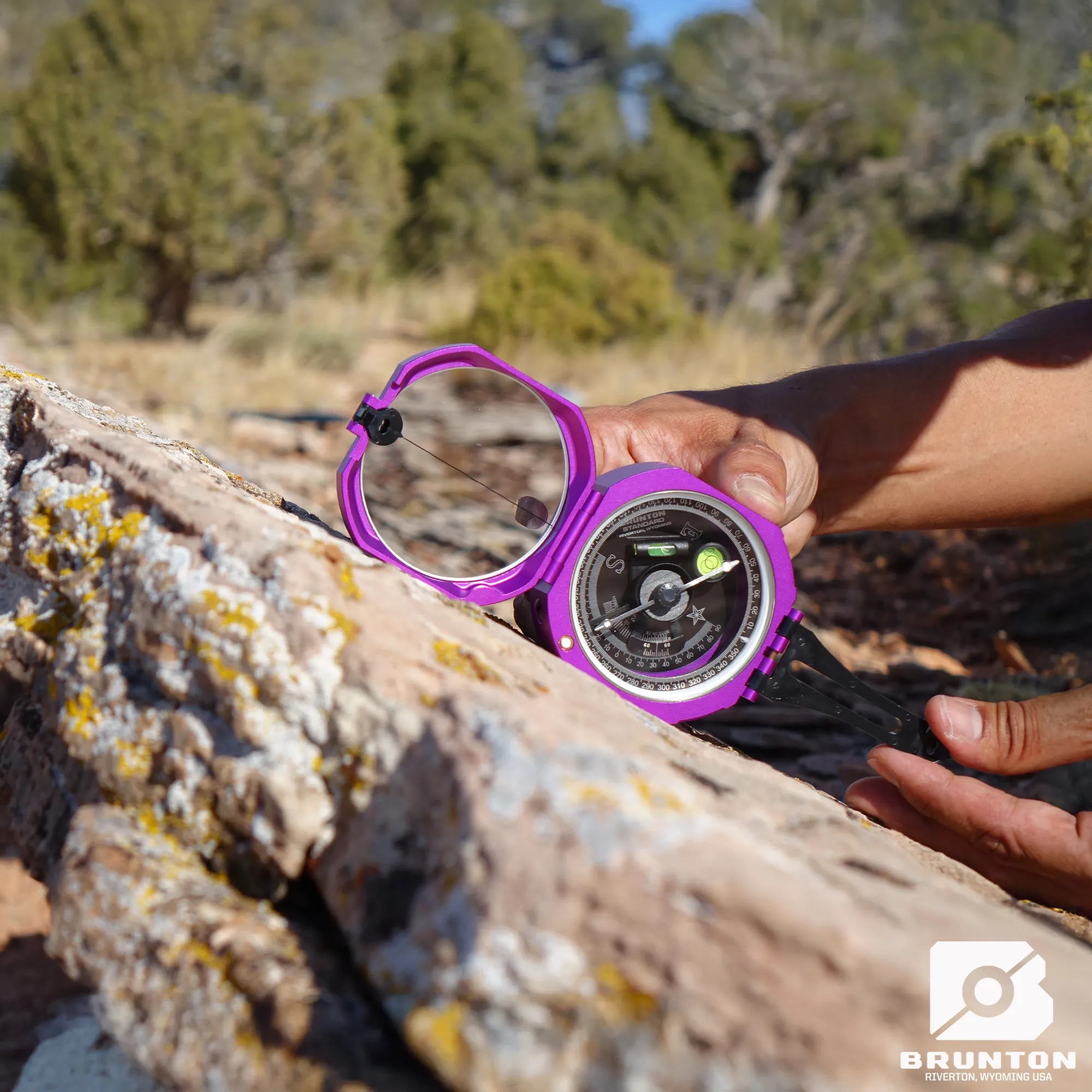 Brunton Standard Transit Compass - Paleo Purple