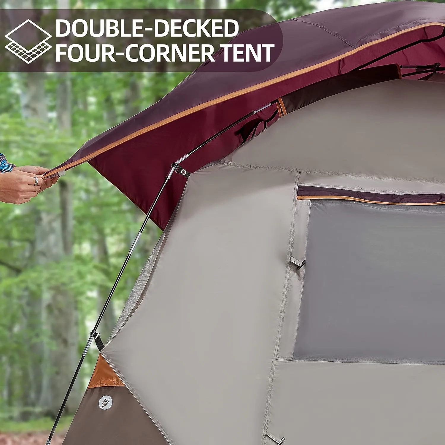 CAMEL CROWN Tents for Camping 4/8 Person Waterproof Quick Setup Folding Outdoor Backpacking Tents 4 People Family Hiking