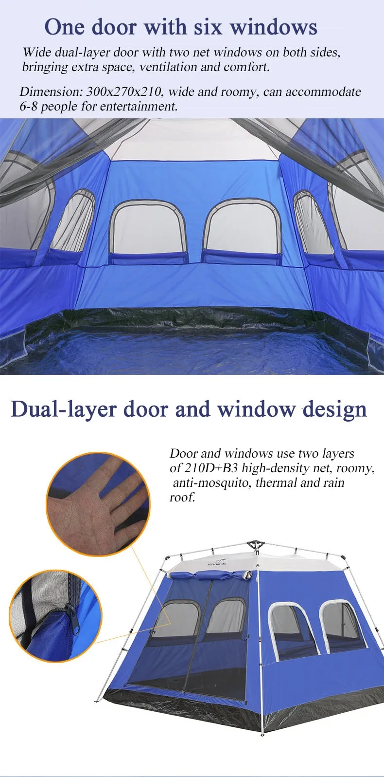 Camping Tent 5-6-7-8 Person Car Tent
