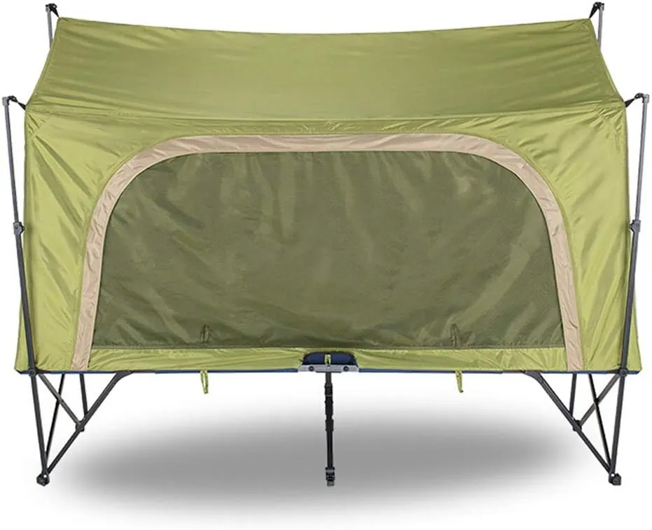 Camping Tent Automatic Camping Cot 4-Season Outdoor Off Ground Tentwaterproof for 2 Person Hiking Winter Fishing Camping Travel Triangle Canvas Teepee