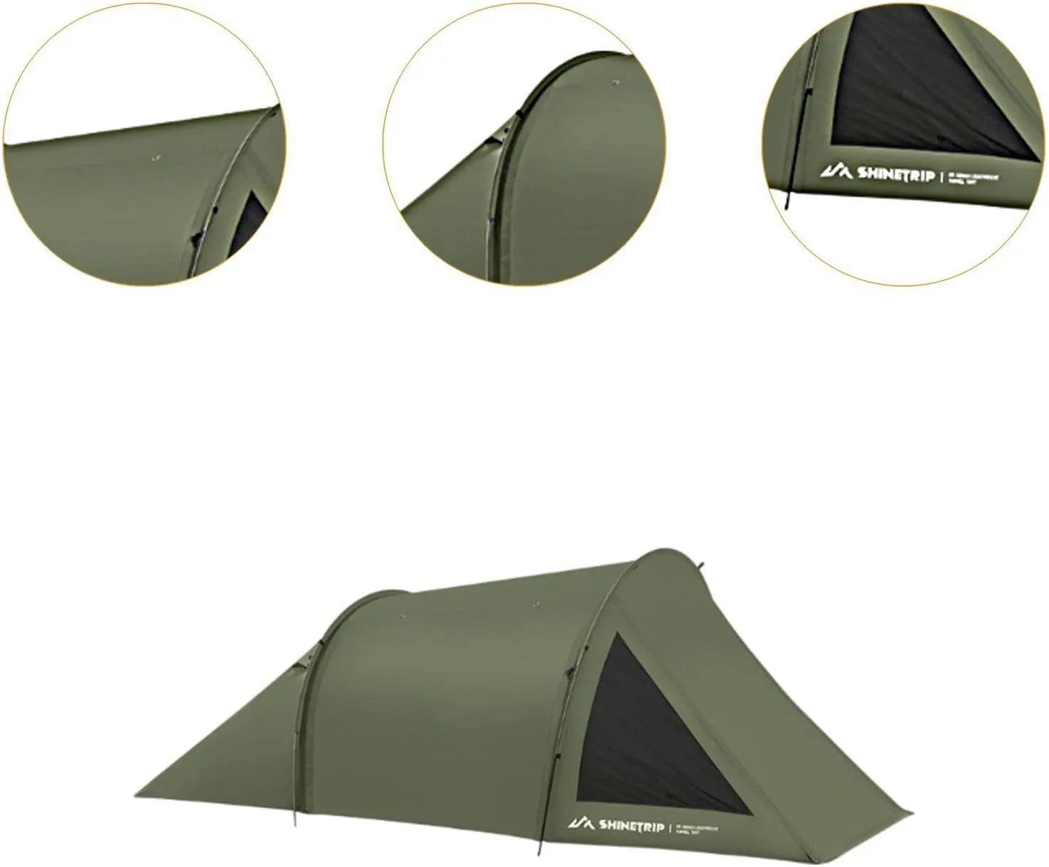 Camping Tent Family Tent Easy Setup Oxford Cloth Large Space Tunnel Tent Backpacking Tent for Hiking Traveling Trekking Beach