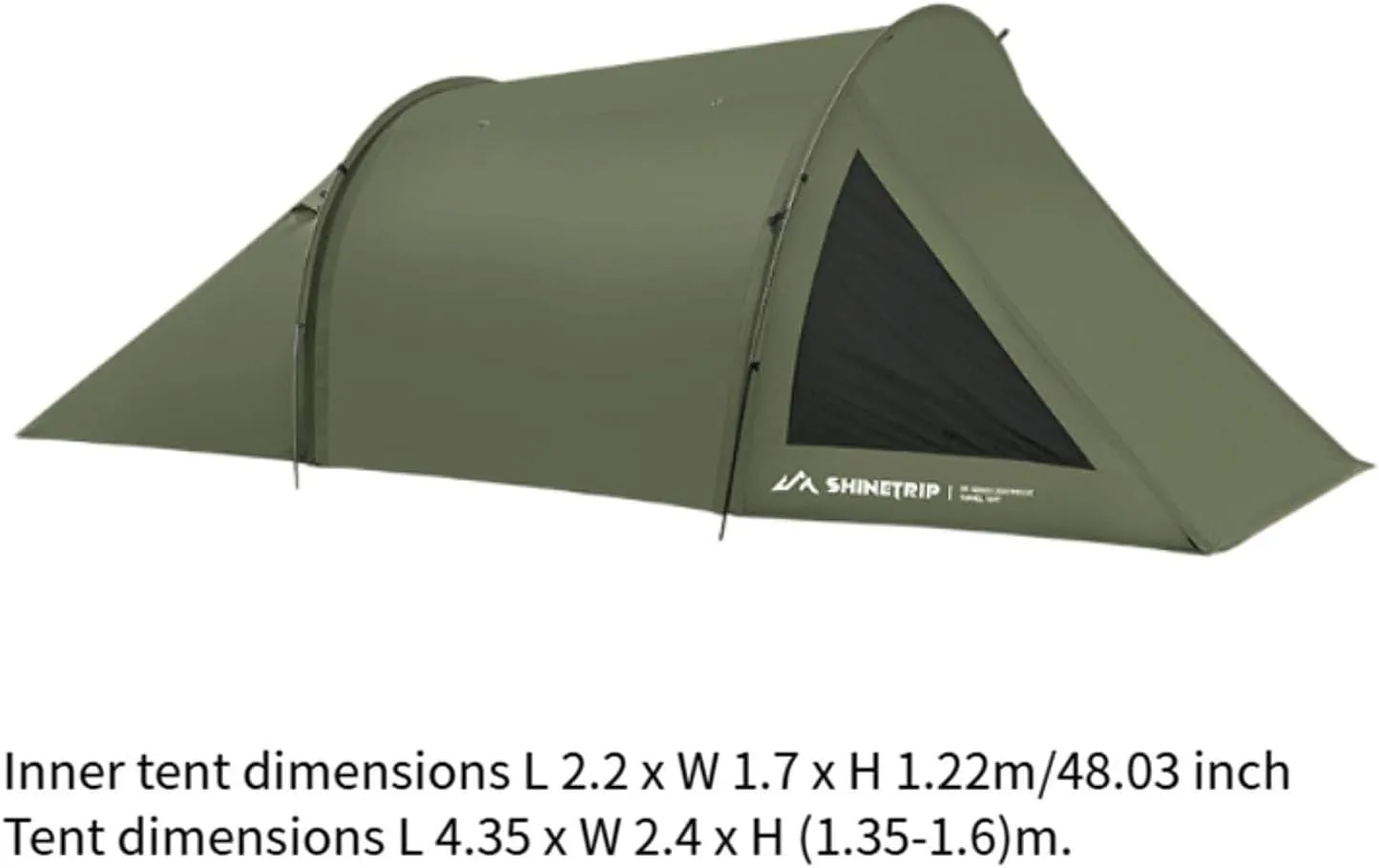 Camping Tent Family Tent Easy Setup Oxford Cloth Large Space Tunnel Tent Backpacking Tent for Hiking Traveling Trekking Beach