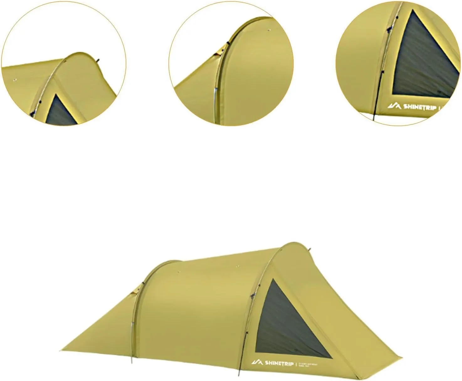 Camping Tent Family Tent Easy Setup Oxford Cloth Large Space Tunnel Tent Backpacking Tent for Hiking Traveling Trekking Beach