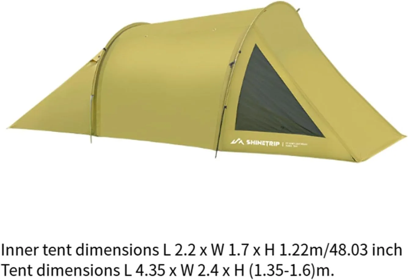 Camping Tent Family Tent Easy Setup Oxford Cloth Large Space Tunnel Tent Backpacking Tent for Hiking Traveling Trekking Beach