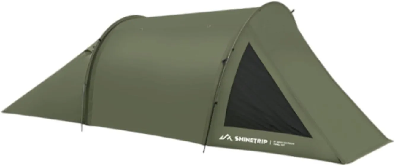Camping Tent Family Tent Easy Setup Oxford Cloth Large Space Tunnel Tent Backpacking Tent for Hiking Traveling Trekking Beach