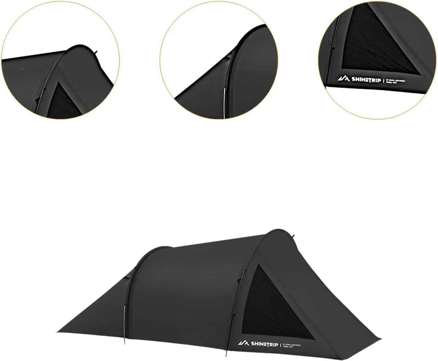 Camping Tent Family Tent Easy Setup Oxford Cloth Large Space Tunnel Tent Backpacking Tent for Hiking Traveling Trekking Beach
