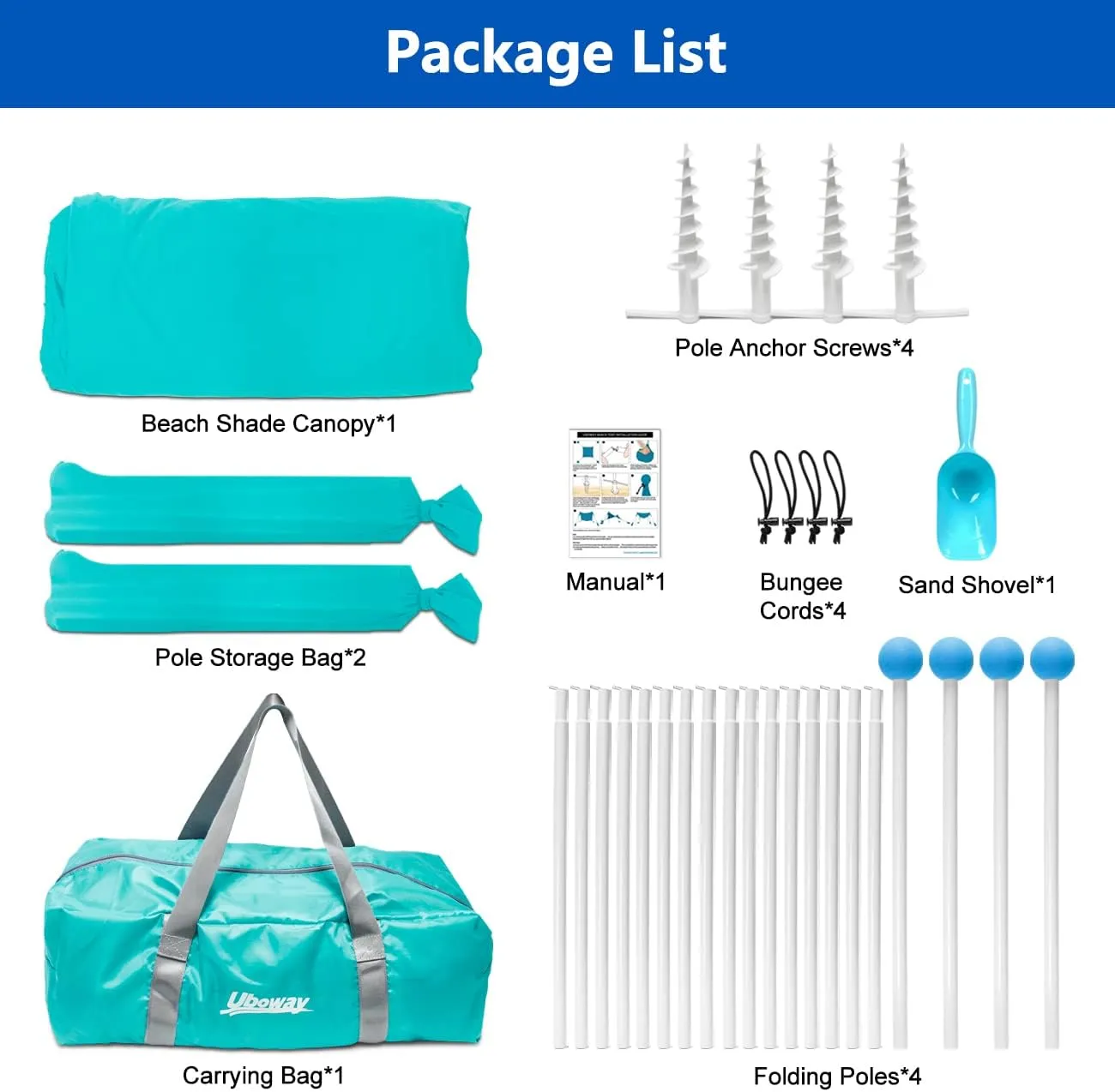 Camping Tent UPF50  with 8 Sandbags, Beach Shade Canopy with Stability Poles and Big Ground Pegs, Pop Up Canopy for Camping, Picnics, 12X12FT Green