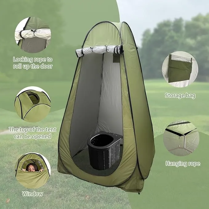 Camping Toilets Portable with Pop up Privacy Tent, X Large Portable Toilet Potty for Adults,2 in 1 Portable Toilet for Adults for RV Camping Travel