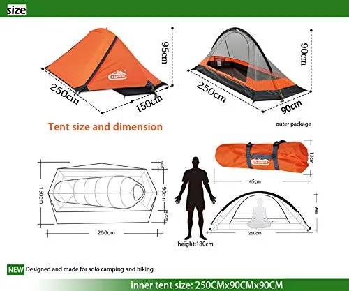 Camppal 1-Person Tent Camping Hiking