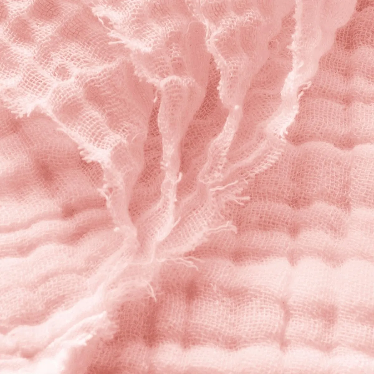 Carriediosa 100% Cotton Muslin Throw Blanket 50" X 70" Throw XL Size，4-Layers Summer Gauze Throws for Bed Couch，Soft Lightweight Breathable Linen Blankets Bedspread for Adults All Season，Dusty Pink