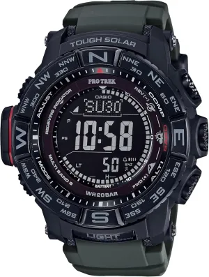 Casio PRW3500 Series | Pro Trek | 100M WR | Compass | Alt/Baro-Thermo | Tough Solar Power | Atomic Timekeeping | 1-100 SEC Stopwatch | Countdown Timer | World Time