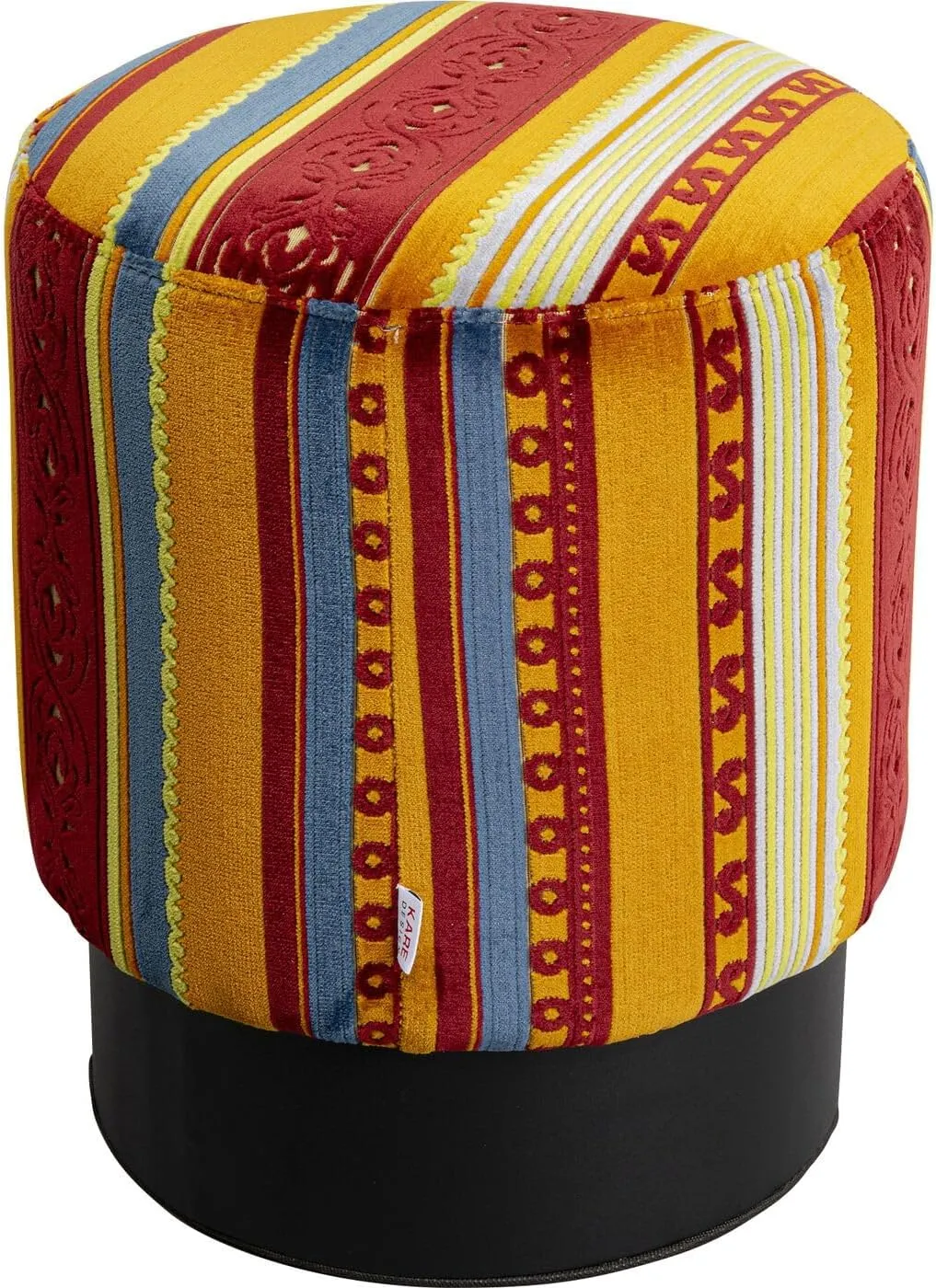 Cherry Very British Design Stool 36 cm Diameter Handmade 110 kg Max Load Capacity Stool for Dressing Table Padded Steel Legs Living Room 44 x 36.5 x 36.5 cm (H x W x D)