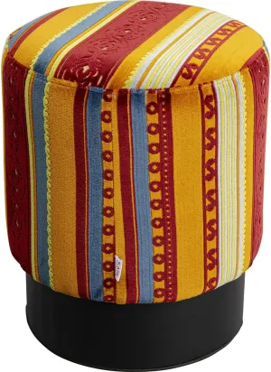 Cherry Very British Design Stool 36 cm Diameter Handmade 110 kg Max Load Capacity Stool for Dressing Table Padded Steel Legs Living Room 44 x 36.5 x 36.5 cm (H x W x D)